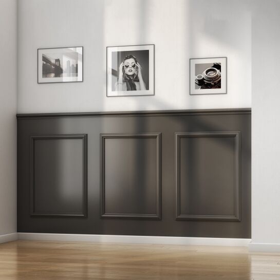 Dado wall panelling kit for interior spaces