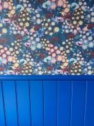 Blue Bead & Butt MDF Wall Panelling close up