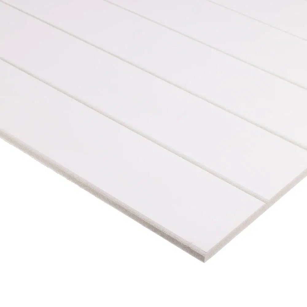 Ash veneered 9mm MDF V-groove panel (2440x1220mm)