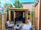 Shiplap cladding in small garden
