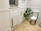 Bathroom wall panelling in white