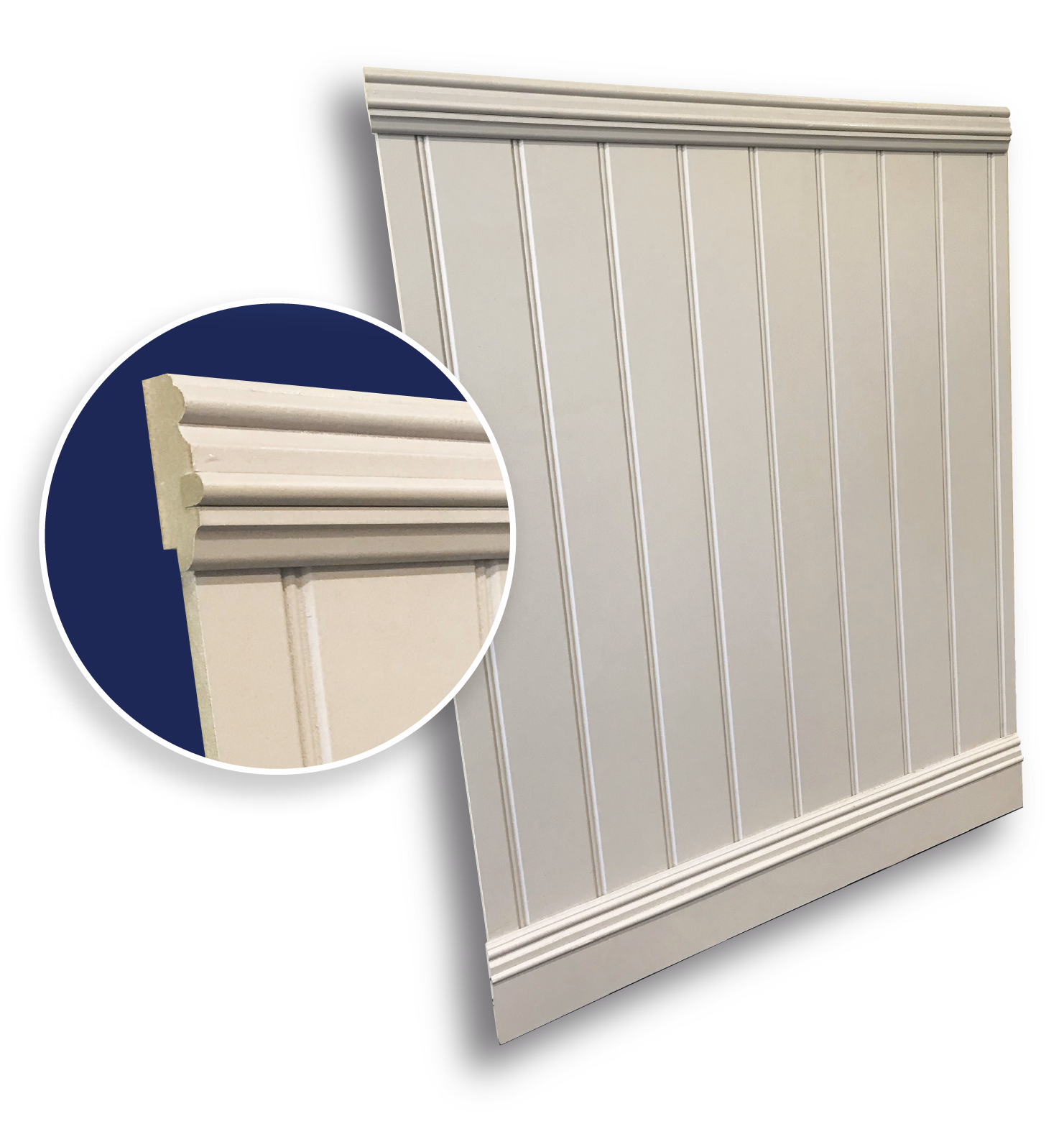 Panel fast sheets wall panelling with close up view