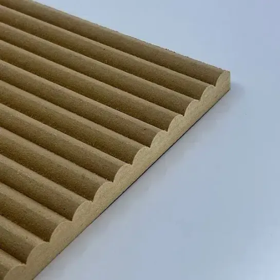 Ribbed MDF wall panelling strips