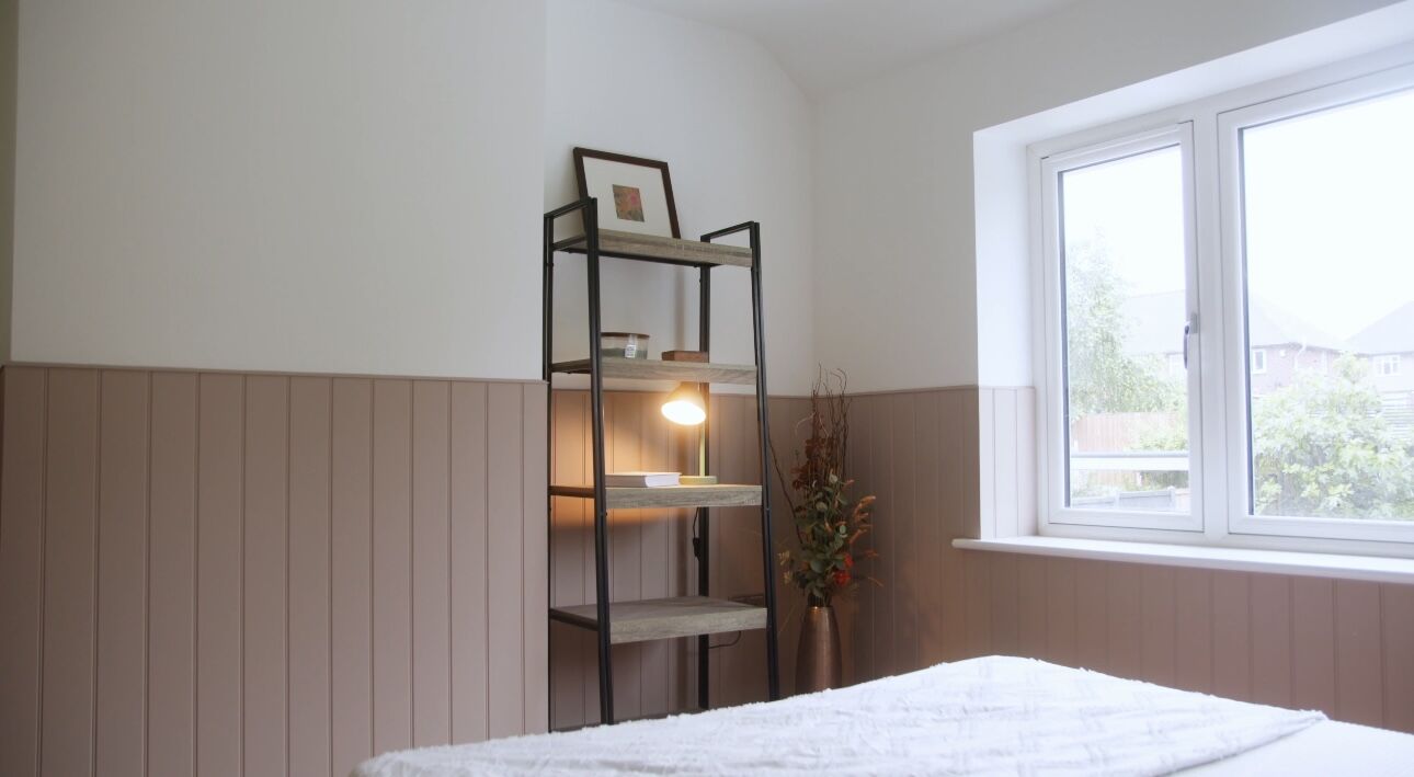 Soft red bead & butt wall panelling sheets