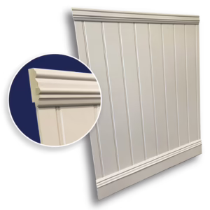 Panel fast sheets wall panelling with close up view